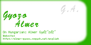 gyozo almer business card